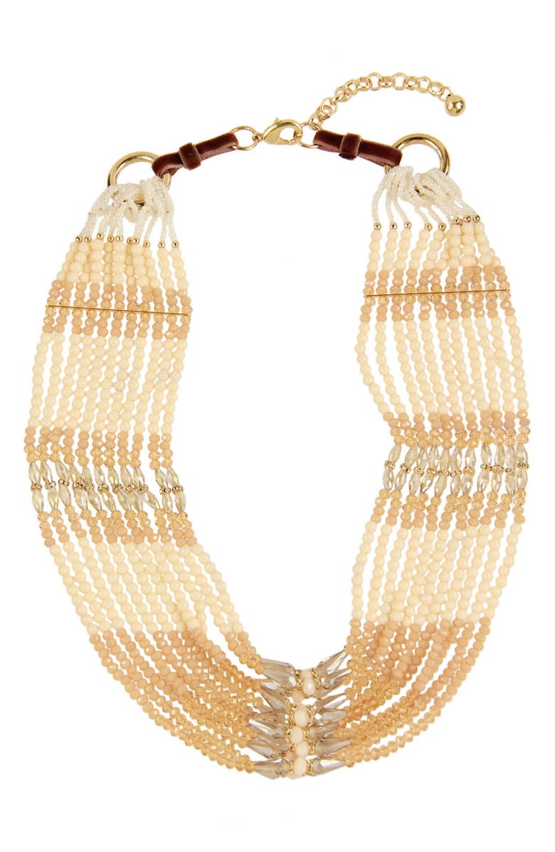 SAACHI Layered Beaded Statement Necklace, Main, color,