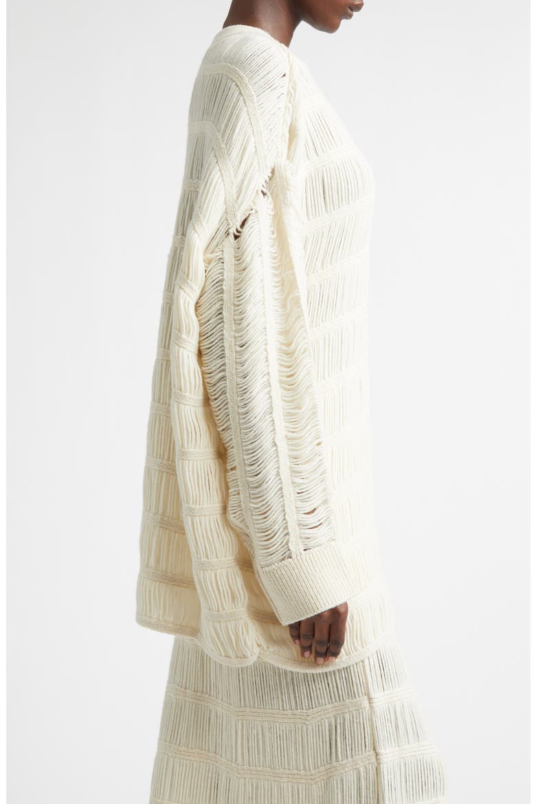 Giorno Extrafine Merino Wool Blend Sweater, Alternate, color, OFF-WHITE