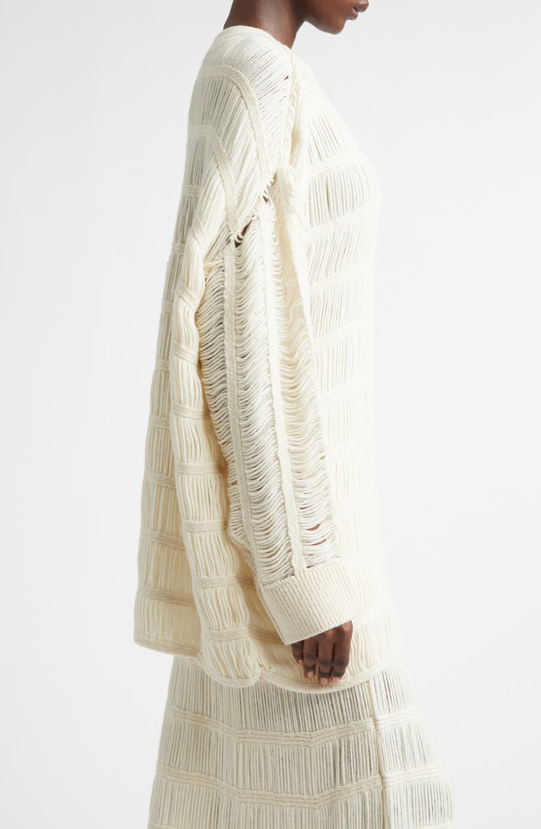 Diotima Giorno Extrafine Merino Wool Blend Sweater, Alternate, color, Off-White