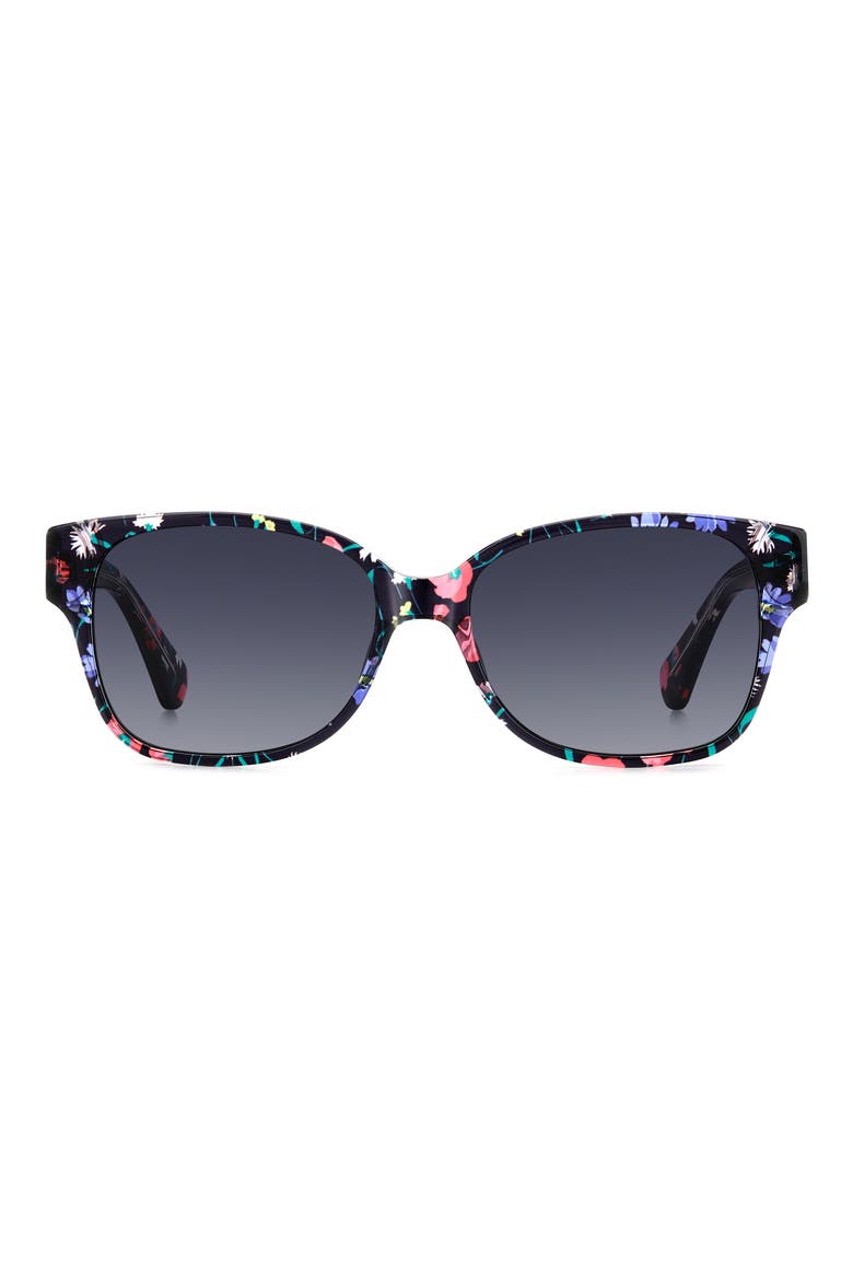 trulee 55mm gradient square sunglasses, Main, color, BLACK MULTICOLOR/ DARK GREY SF