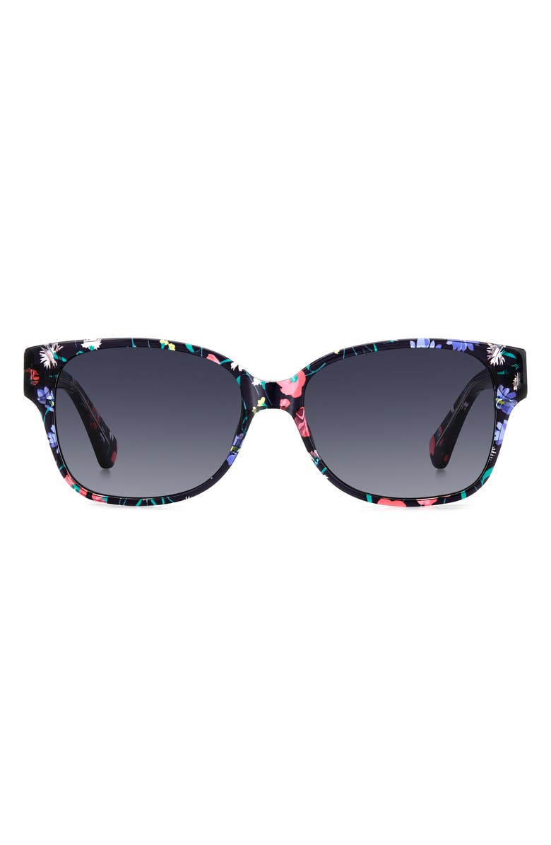 Kate Spade New York trulee 55mm gradient square sunglasses, Main, color, Black Multicolor/ Dark Grey Sf