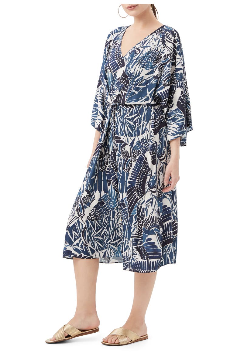 Trina Turk Topspin Printed Faux Wrap Dress, Alternate, color, Multi