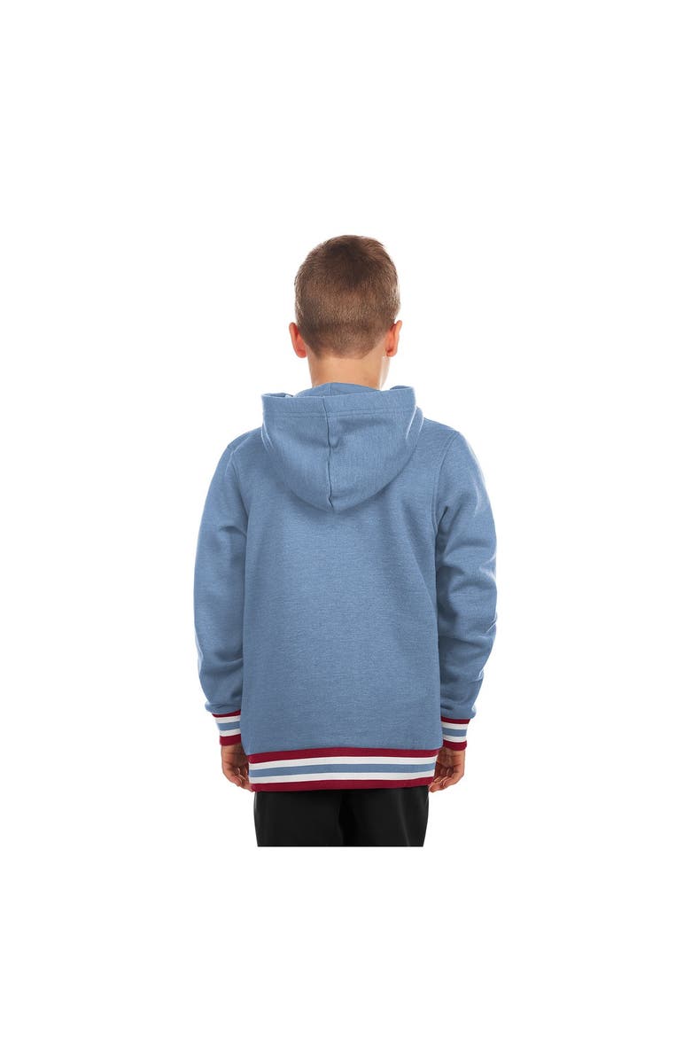 Youth New Era Light Blue Philadelphia Phillies Knit Trim Pullover Hoodie, Alternate, color, Light Blue