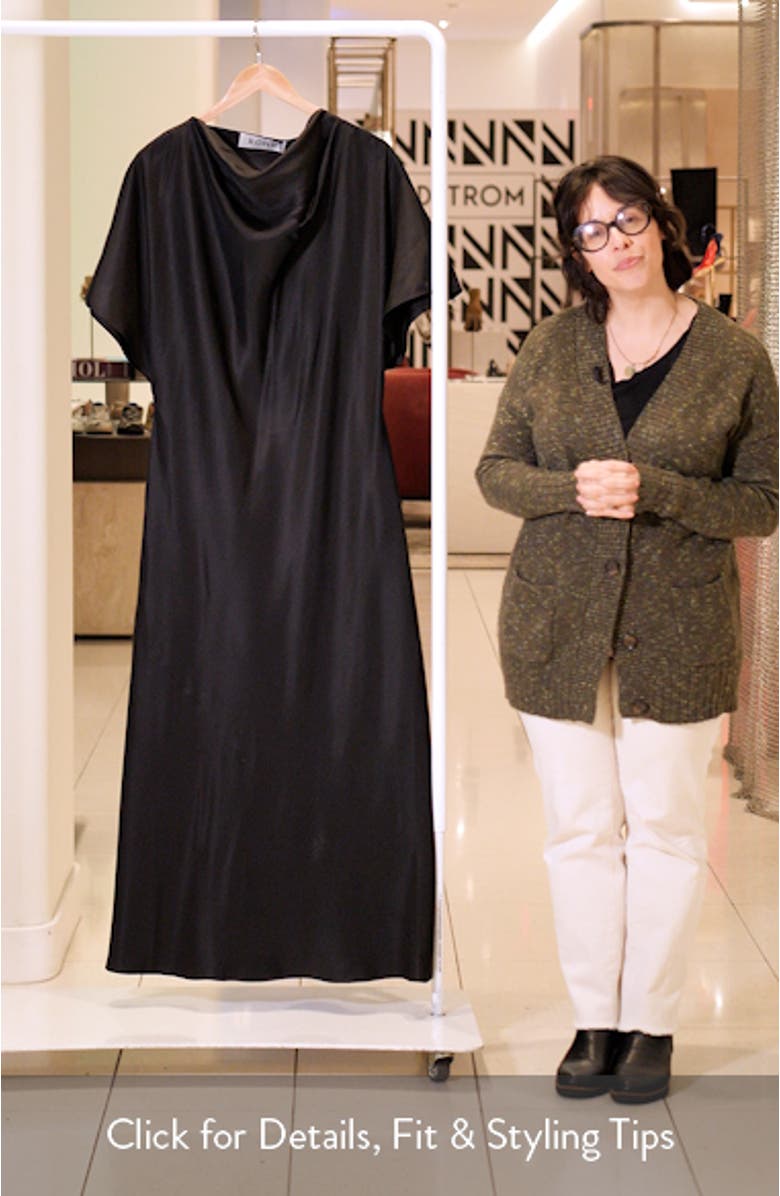 Fluid Draped Silk Gown, sales video thumbnail