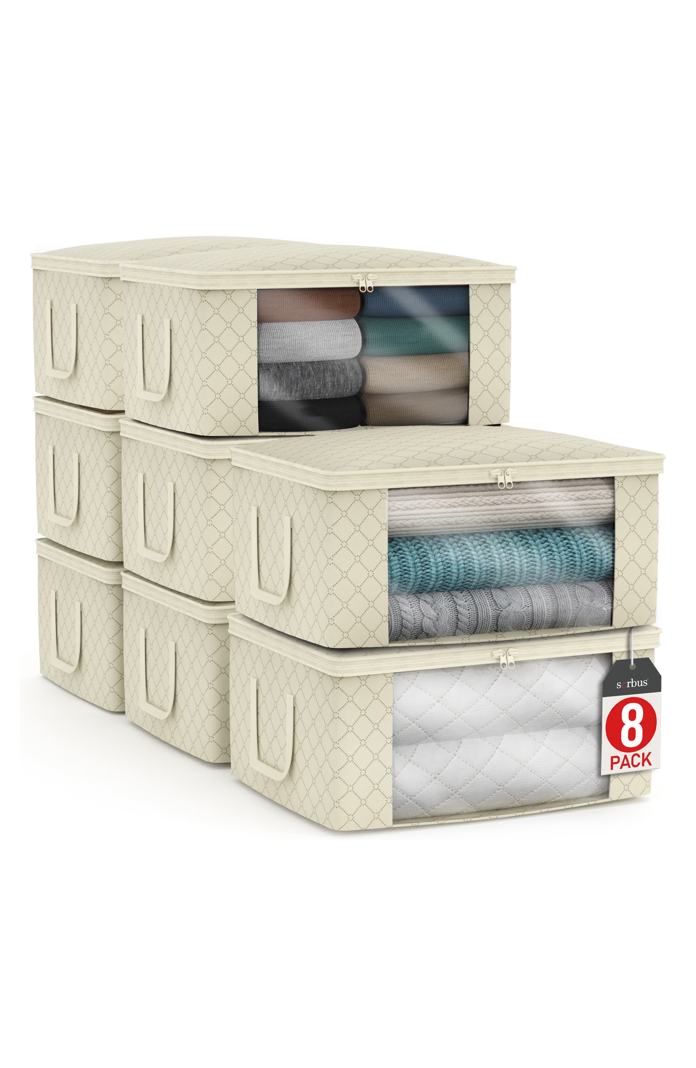 8-Pack Foldable Storage Bins