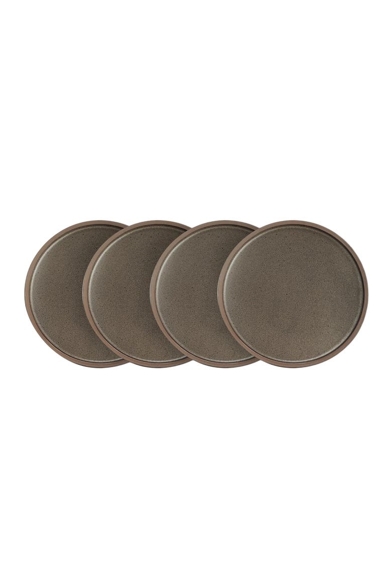 Tina Stoneware 4-Piece Salad Plate, Main, color, Green and Beige