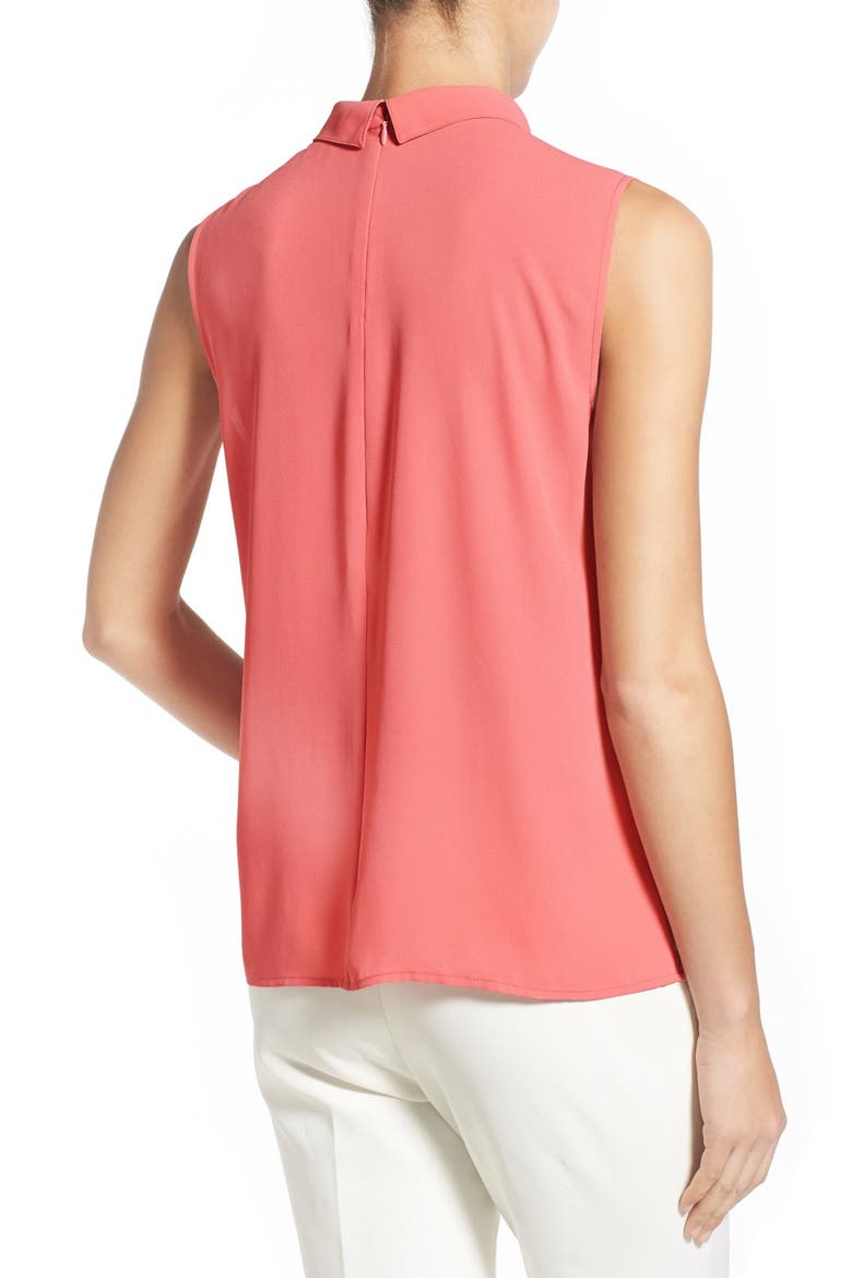 Floral Front Collared Top, Alternate, color, CORAL PEACH