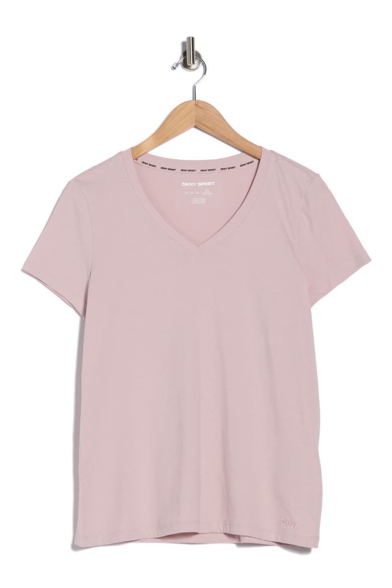 Embroidered Logo V-Neck T-Shirt, Alternate, color, ALLURE