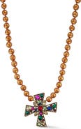 CHLOE AND MADISON Statement Cross Necklace