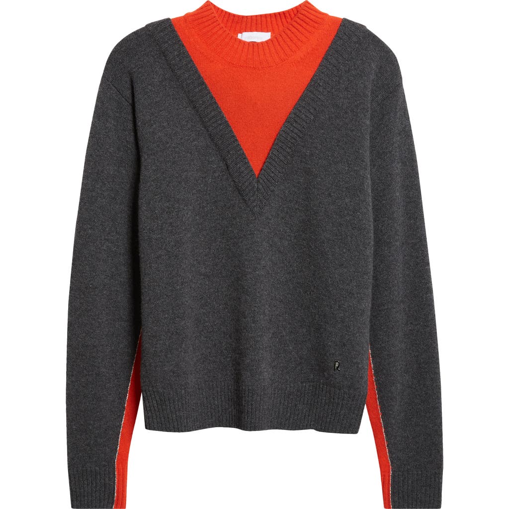 Rabanne Two-tone Sweater In Black