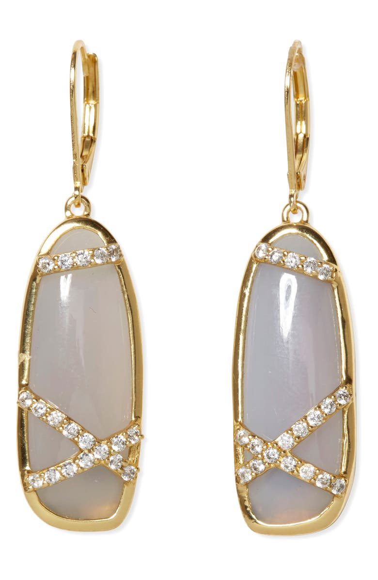 Sole Society Agate Drop Earrings, Main, color, 
