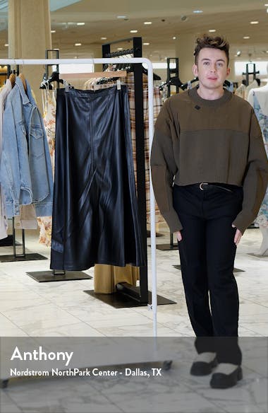 Faux Leather A-Line Skirt