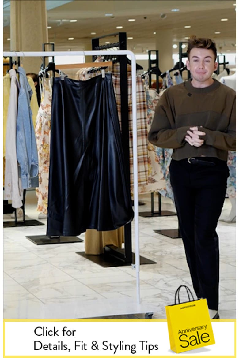 Faux Leather A-Line Skirt video