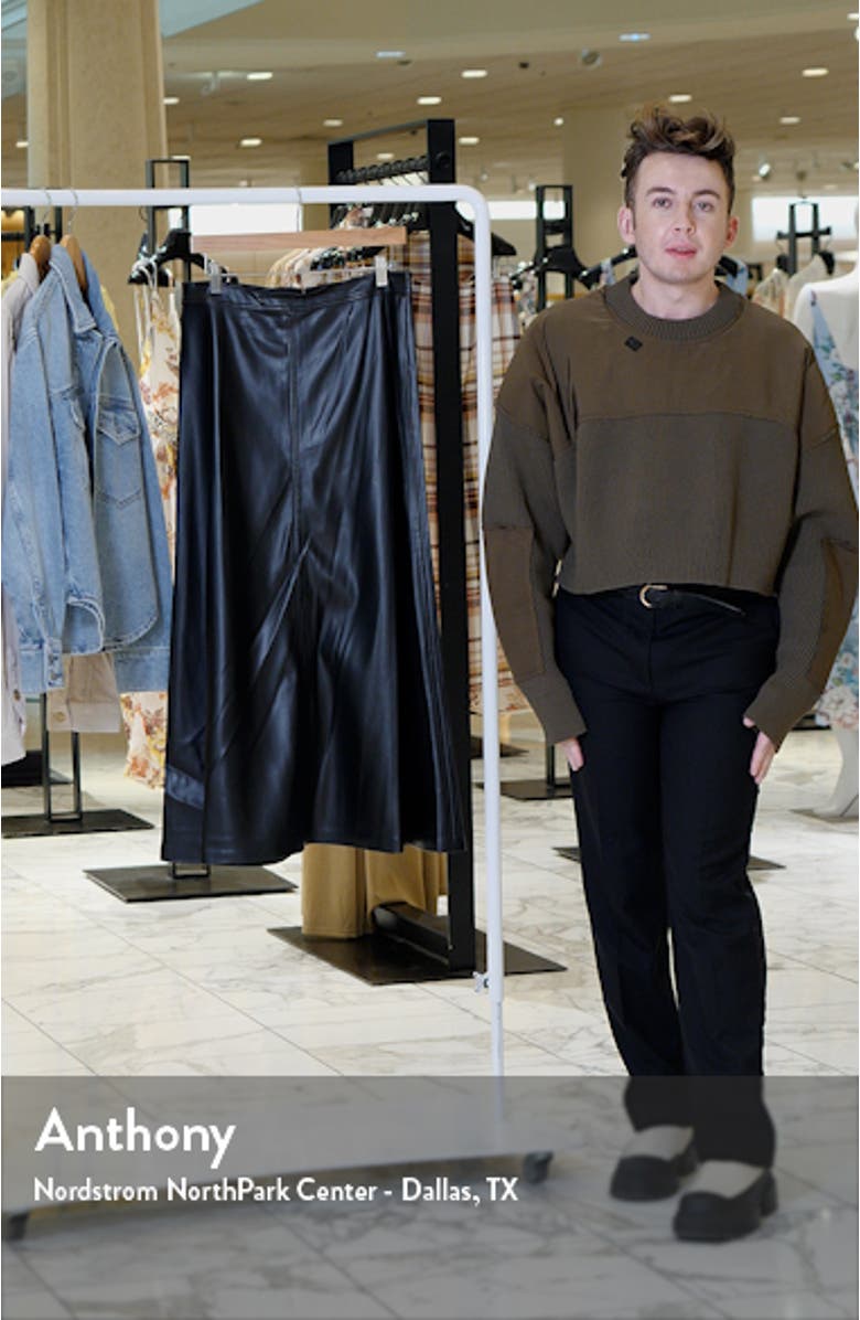 Faux Leather A-Line Skirt