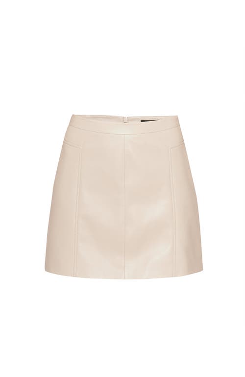 As By Df Ainsley Recycled Leather Skirt In Sand