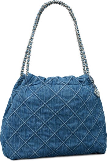 Denim quilted bag on sale