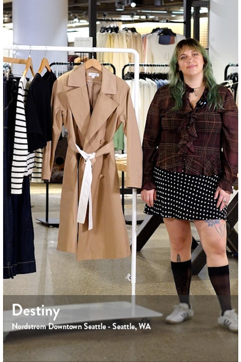 Water Repellent Double Breasted Cotton Blend Trench Coat video