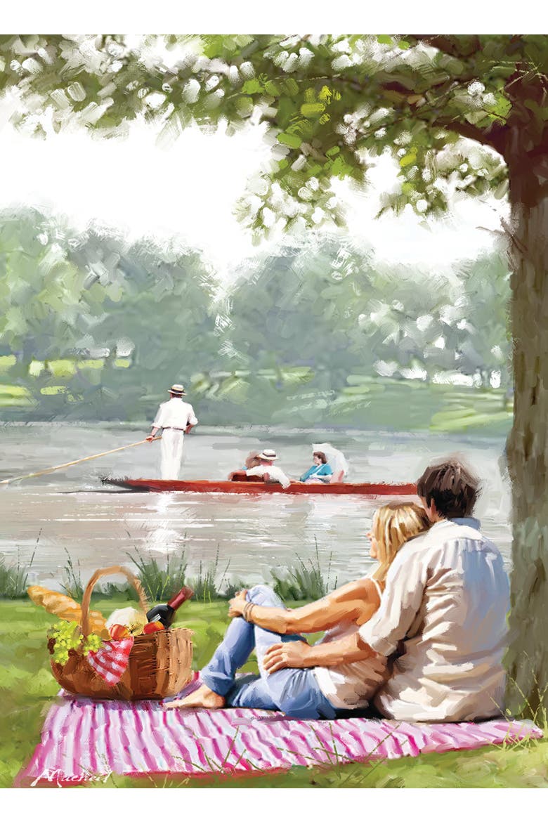 Picnic by the River 1000 piece Jigsaw Puzzle for Adults, Alternate, color, Multicolor