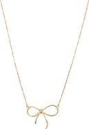 Bearfruit Jewelry Sterling Silver 18k Gold Plated Colette Bow Necklace Dainty Trendy