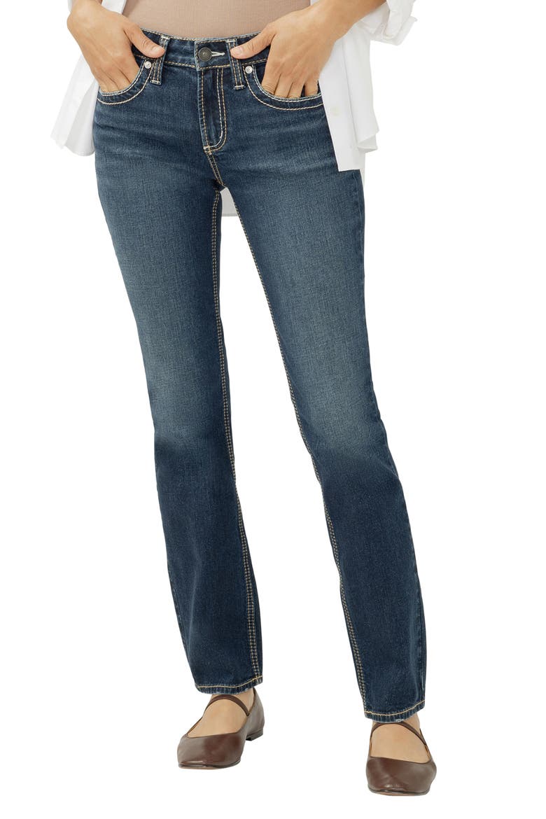 Suki Curvy Mid Rise Straight Leg Jeans, Main, color, AUBREY