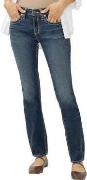 Silver Jeans Co. Suki Curvy Mid Rise Straight Leg Jeans