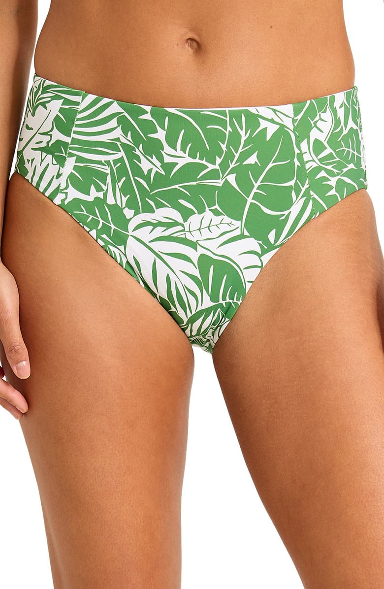 Tommy Bahama Costa Verde High Waist Bikini Bottoms, Main, color, Four Leaf Clover