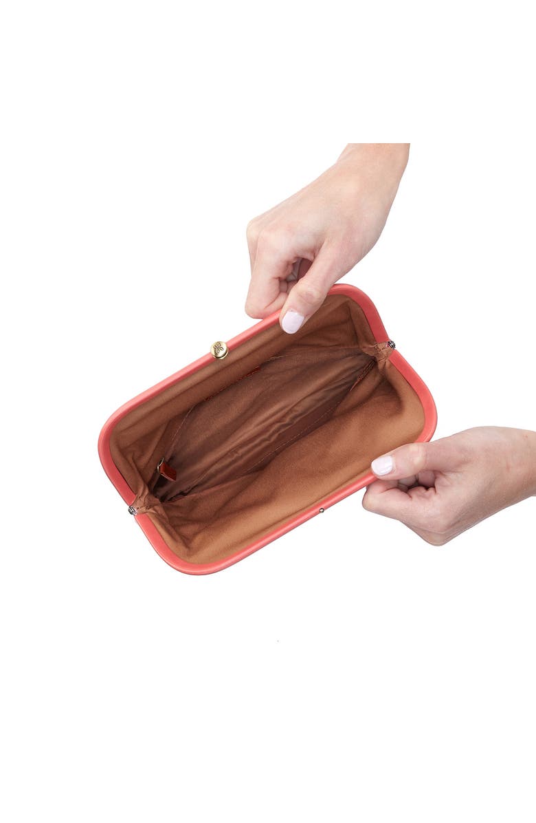 HOBO Lauren Leather Wristlet, Alternate, color, Cherry Blossom