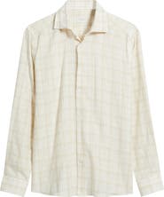 Jack Victor Edgemont Plaid Cotton & Linen Button-Up Shirt