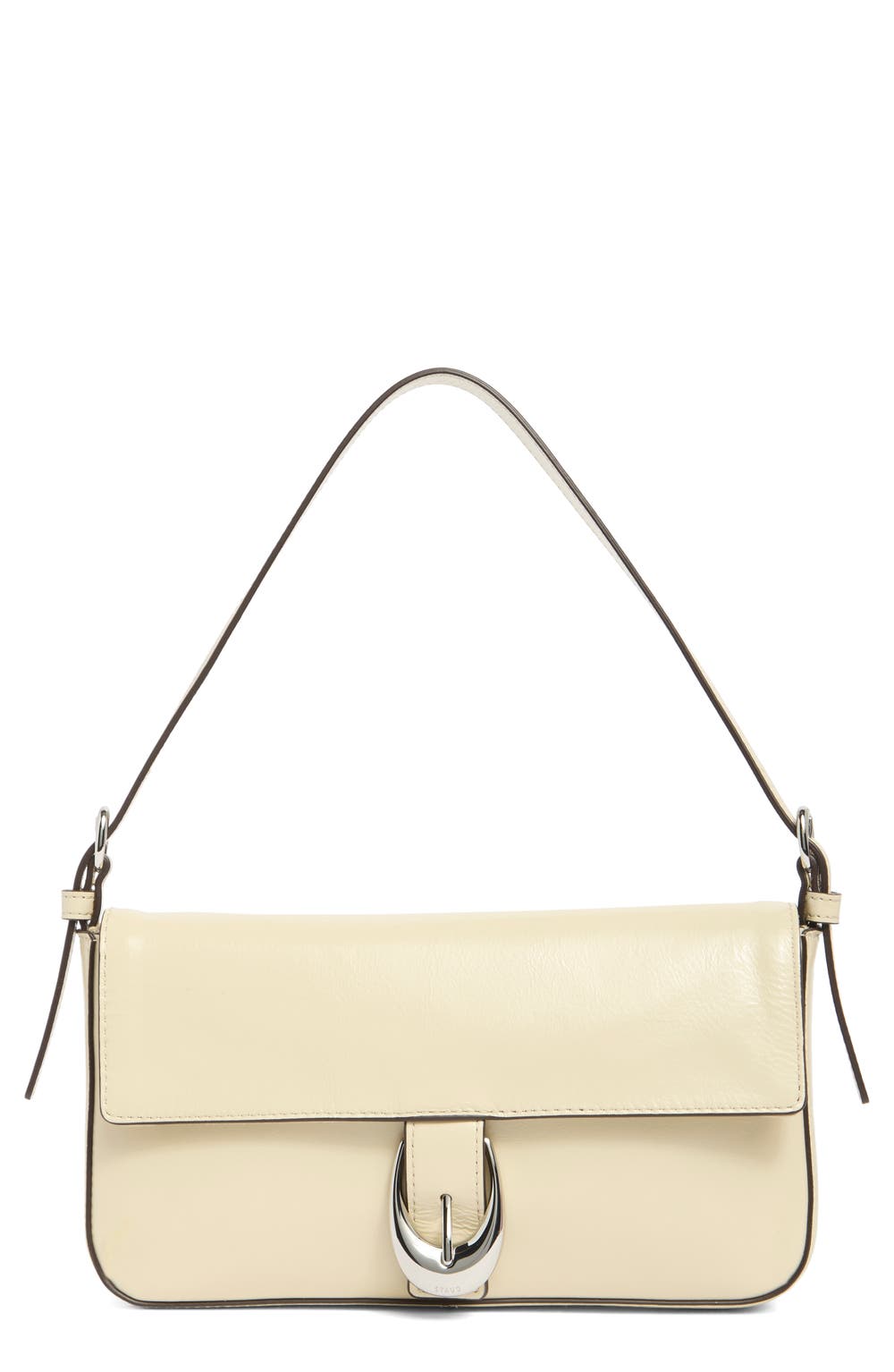 Harlow Leather Shoulder Bag, color, CREAM