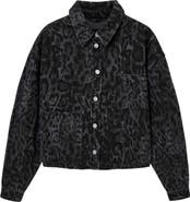 AllSaints Leopard Denim Jacket