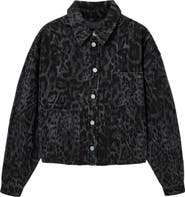 AllSaints Leopard Denim Jacket