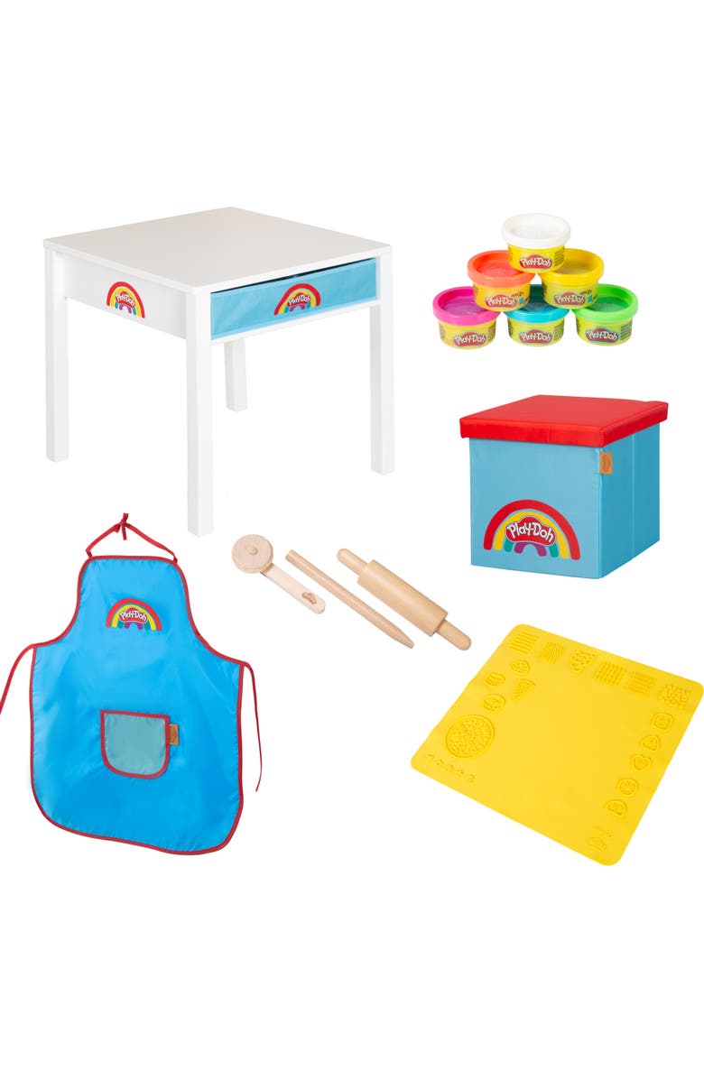 PLAY-DOH Playdoh Creative Craft Table Art Station With Storage, 6 Containers & Tools, 3+, Main, color, Multicolored