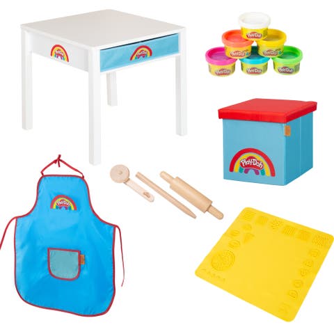 Playdoh Creative Craft Table Art Station With Storage, 6 Containers & Tools, 3+