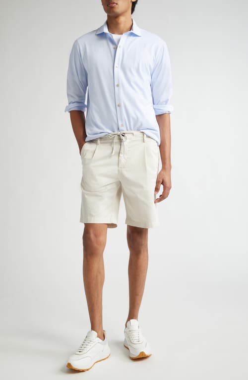 Eleventy Stretch Cotton Bermuda Shorts In Sand
