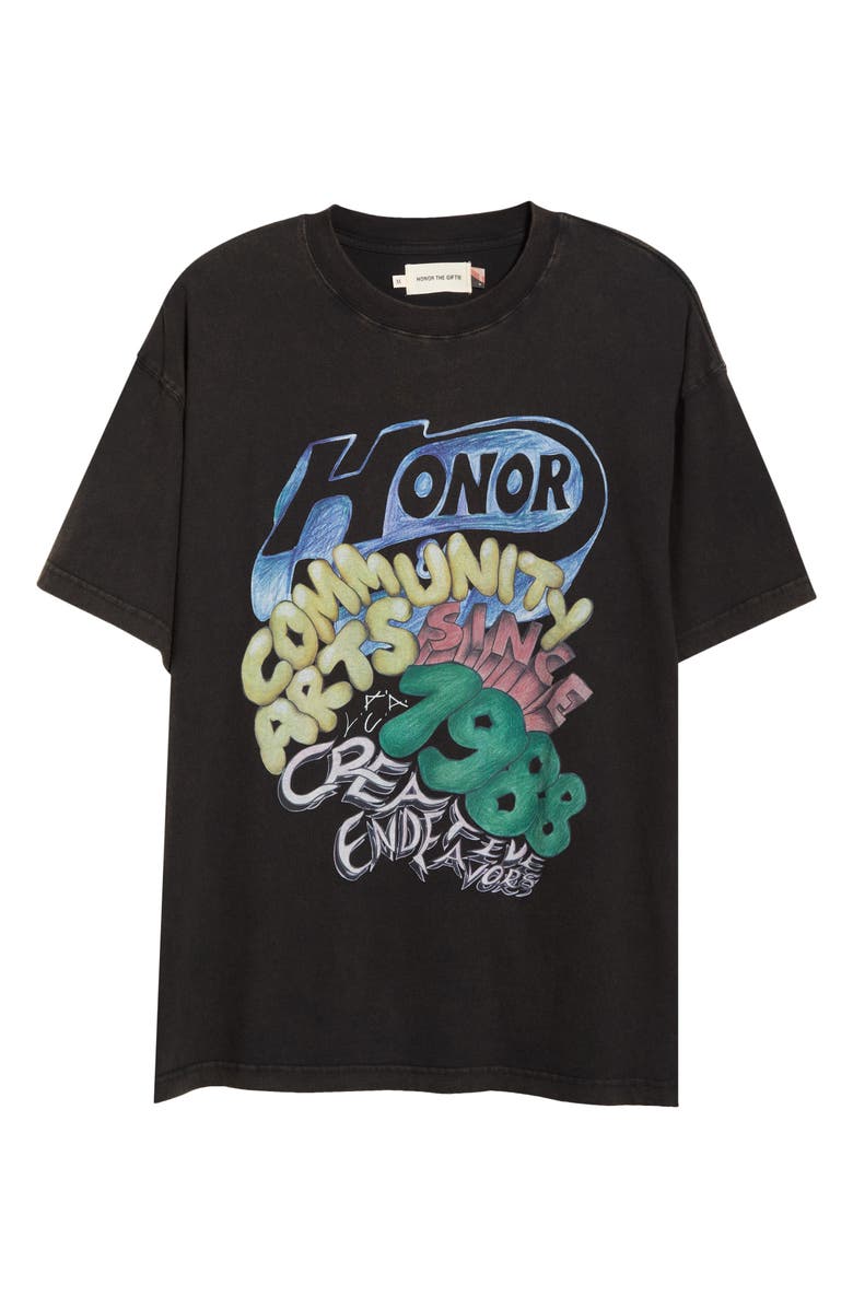 HONOR THE GIFT Comm Arts Creative Graphic T-Shirt, Alternate, color, Black