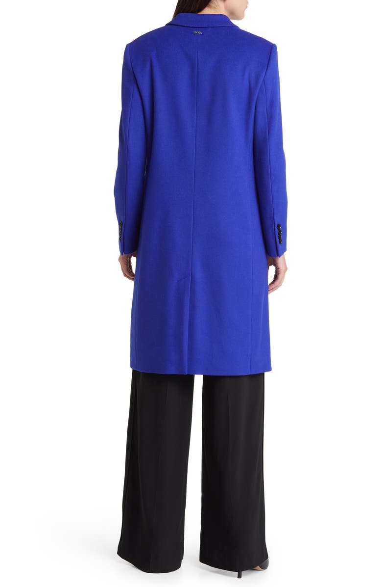 BOSS Catara Virgin Wool & Cashmere Longline Coat, Alternate, color, Dk Bu