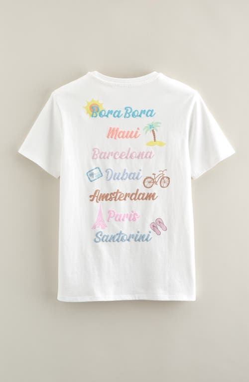 Treasure & Bond Kids' Oversize Graphic T-shirt In White- Multi Destination
