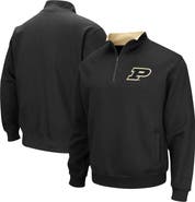 COLOSSEUM Men's Colosseum Black Purdue Boilermakers Big & Tall Tortugas Quarter-Zip Jacket