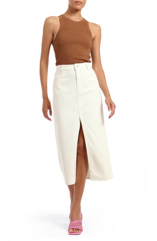 Mavi Jeans Marin Front Slit Denim Midi Skirt