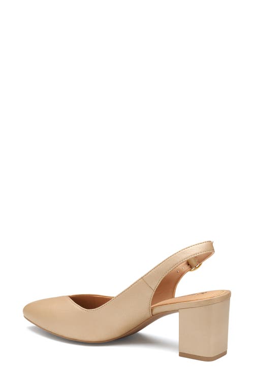 Johnston & Murphy Vicki Slingback Pump In Sand Pearlized Glove Leather