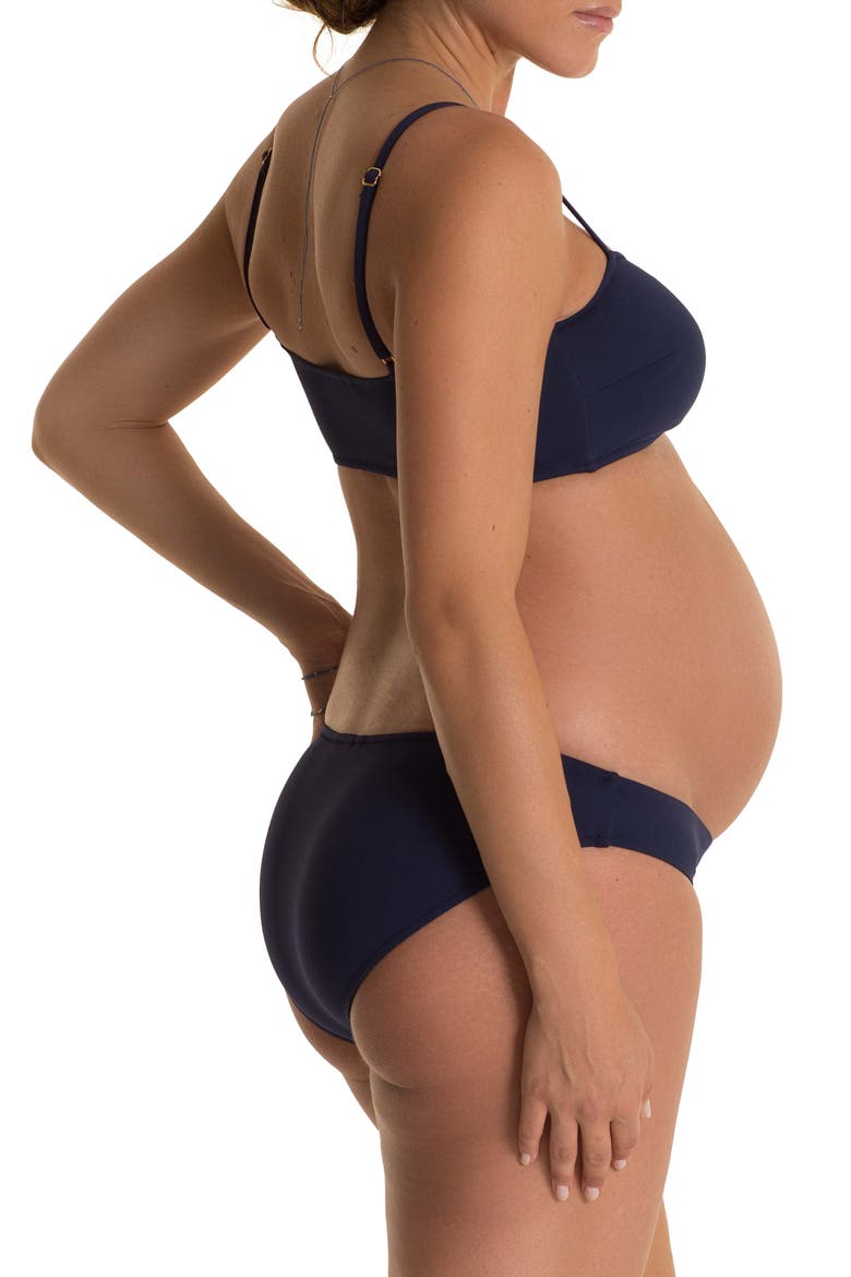 Olivia Maternity Bikini Bottoms, Alternate, color, NAVY