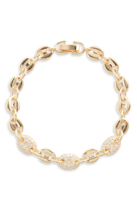Crystal Mariner Chain Bracelet