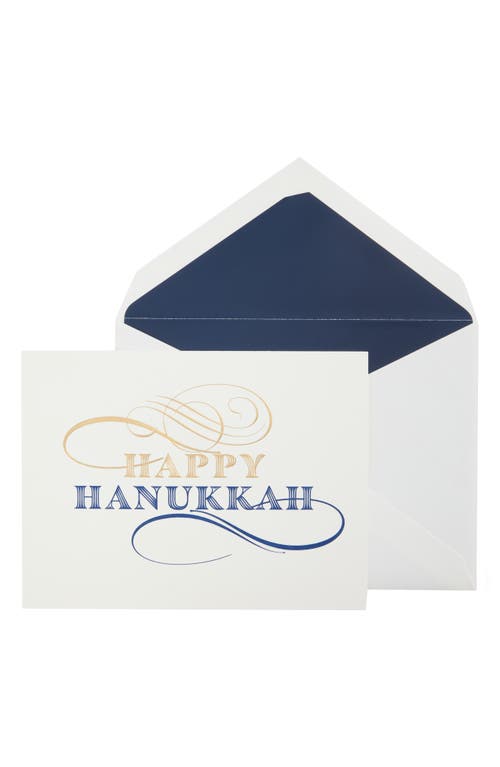 Crane Hanukkah Wishes Set of 10 Greeting Cards in Blue/White  product