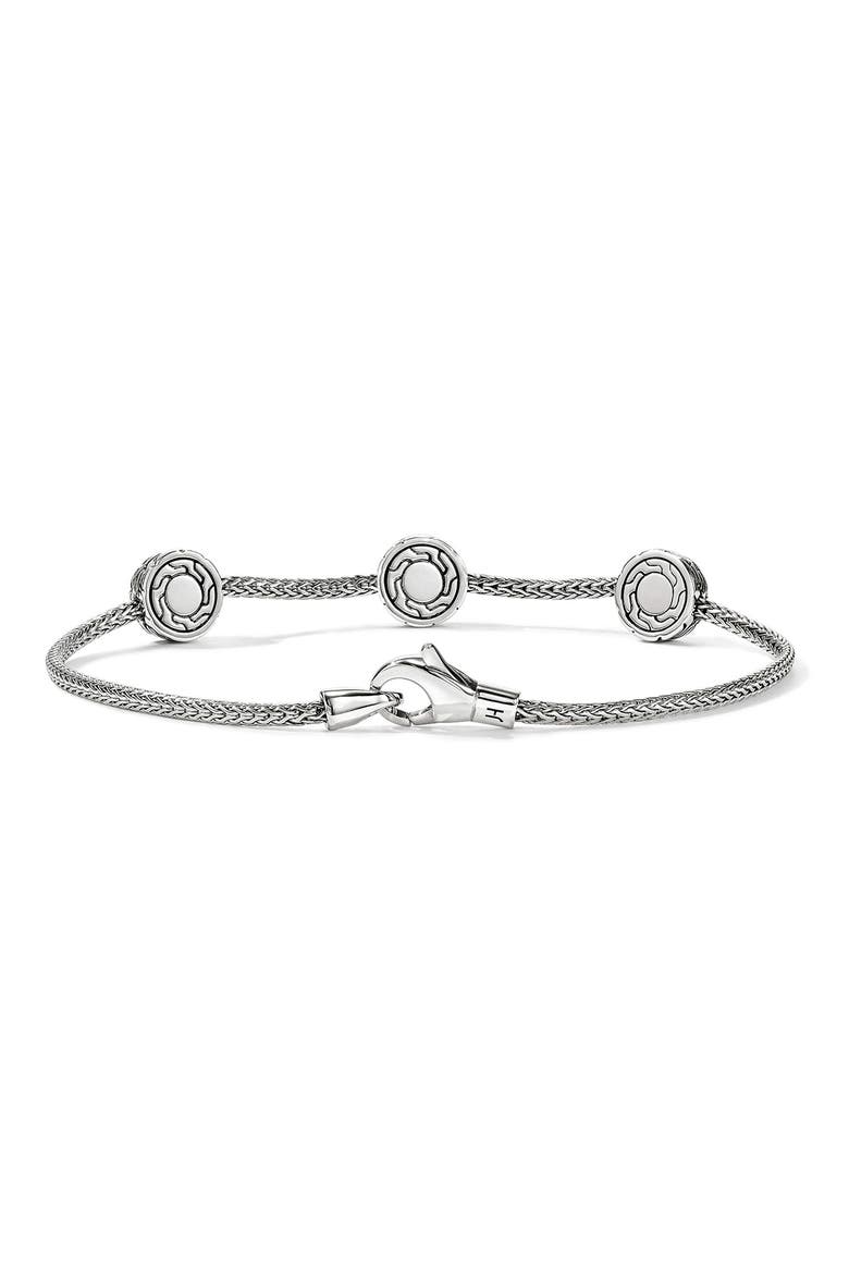 JH Essential Station Bracelet, Diamonds, 1.8mm, Alternate, color, SILVER GOLD DIAMOND