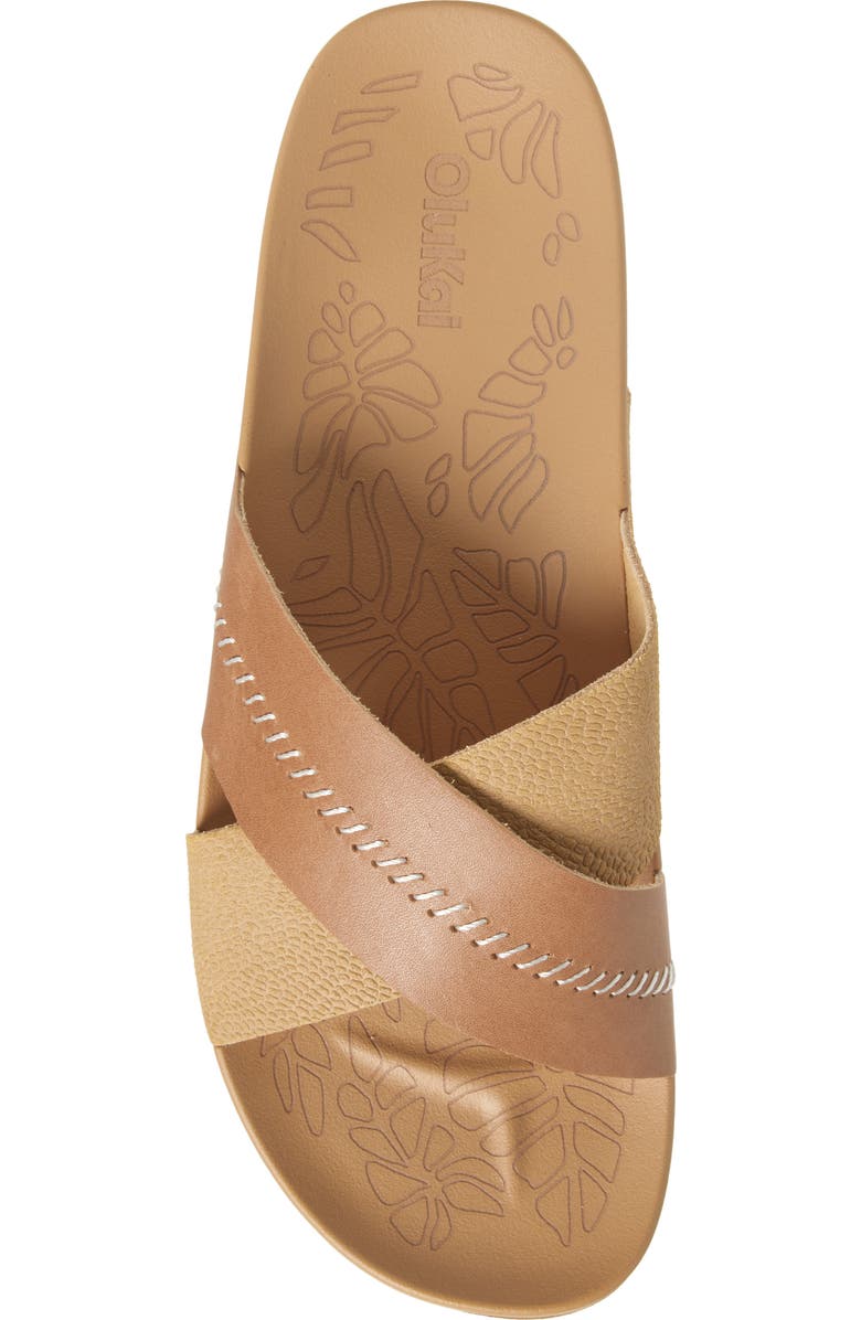 OluKai Kipea Olu Slide Sandal, Alternate, color, Warm Sand / Warm Sand