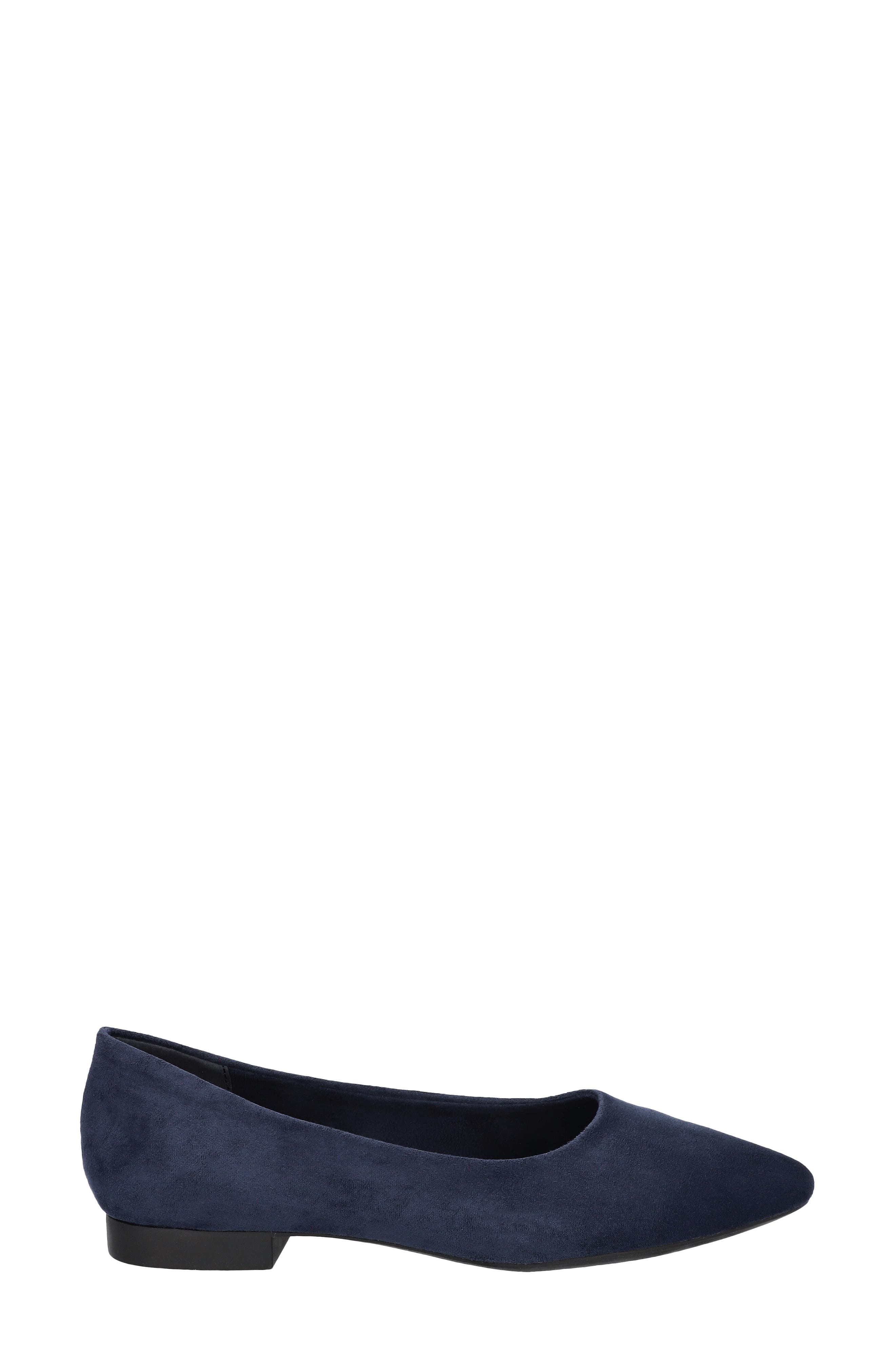 Mireya Pointed Toe Flat, Alternate, color, NAVY SUEDE