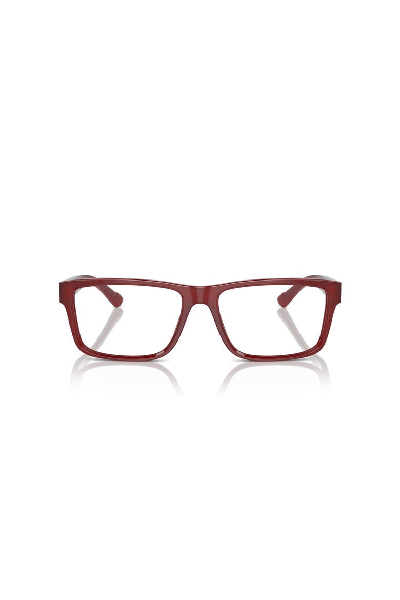 57mm Rectangle optical glasses, Alternate, color, Red