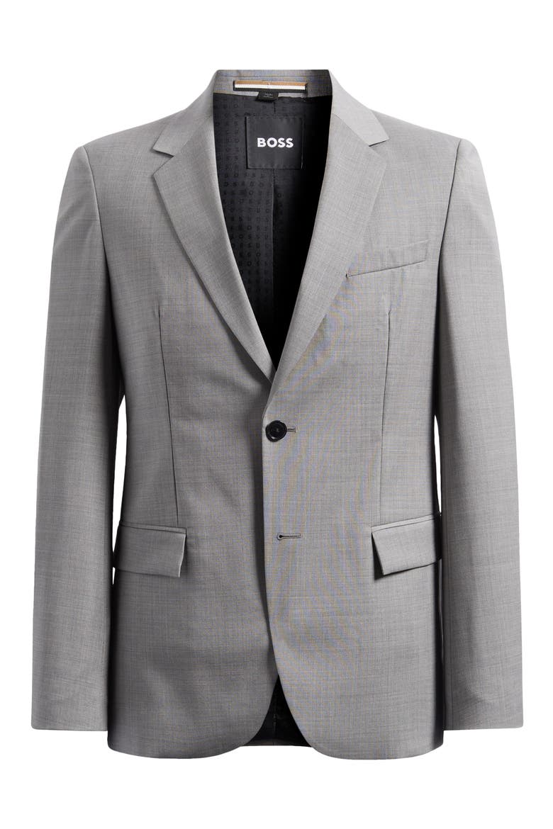 Houston Solid Wool Suit Jacket, Main, color, SILVER
