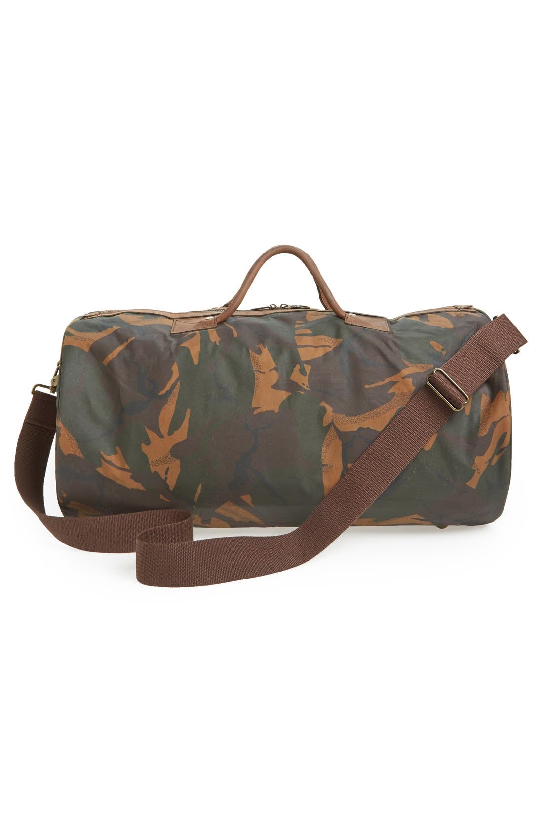 Barbour 'Glenn' Waxed Canvas Duffel Bag, Alternate, color, 