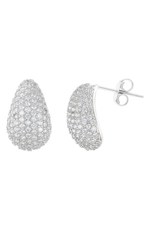 Pavé Teardrop Earrings